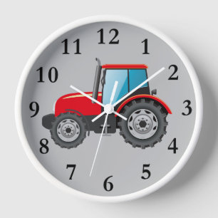 Animated Red Tractor-