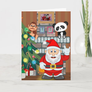 Animated Santa Claus Feestdagen Kaart
