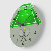 Animated Tennis Court en rackets Grote Klok (Hoek)