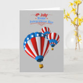 Animatie Amerikaanse vlag op 4 juli Kaart (Gele Bloem)