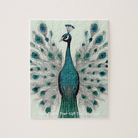 Animatie Boho pauw Legpuzzel (Verticaal)