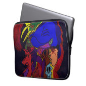Animatie Collage Elektronicatas Laptop Sleeve (Voorkant Links)