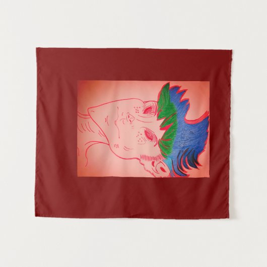 Animatie Tapijt met Kenmerken van Wezens Wandkleed (Voorkant (horizontaal))