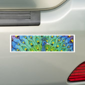 Animatie van peacock-vogels bumpersticker (Op auto)
