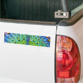 Animatie van peacock-vogels bumpersticker (Op Truck)