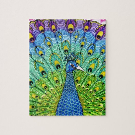 Animatie van peacock-vogels legpuzzel (Verticaal)