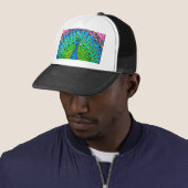 Animatie van peacock-vogels trucker pet (In situ)