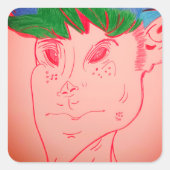 Animatie Vierkante Stickers met Wezens (Voorkant)