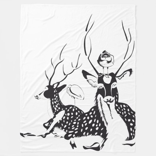 Animatiedekking met dieren fleece deken (Voorkant)