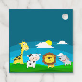 Animatiefiguren van dieren bedankjes labels (Achterkant)