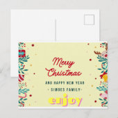 animatiefilm voor kerstuitnodigingen gratis kaart (Voorkant / Achterkant)