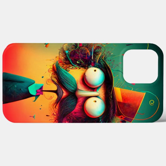 Animatiekarakter voor geluid en koel Case-Mate iPhone case (Achterkant (horizontaal))
