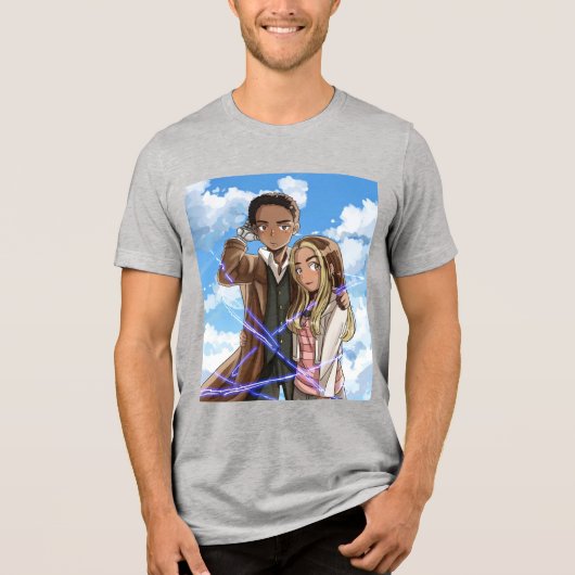 ANIMATIEONTWERP Tri-Blend SHIRT (Voorkant)