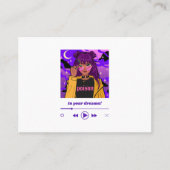 animatiestijl met een coole vrouw visitekaartje (Voorkant)