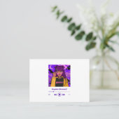 animatiestijl met een coole vrouw visitekaartje (Staand voorkant)