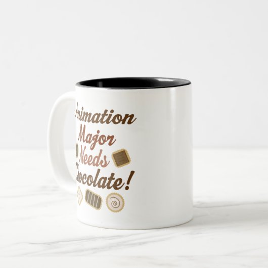 Animation Major Chocolate Tweekleurige Koffiemok (Voorkant links)