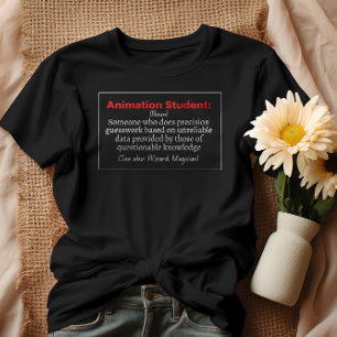 Animation Student grappige definitie T-shirt