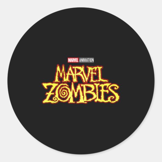 Animation Zombies Tv Series Logo  Ronde Sticker (Voorkant)