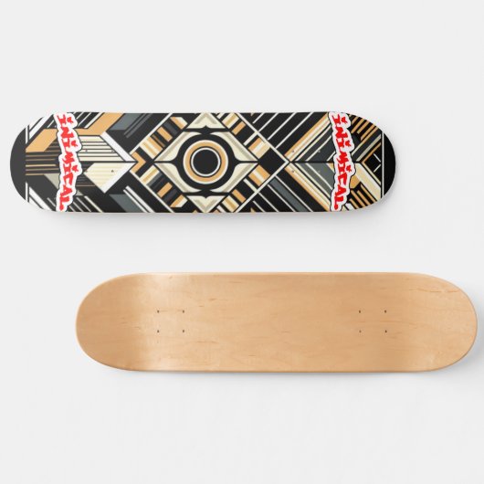 Animatische art deco persoonlijk skateboard (Horizontaal)