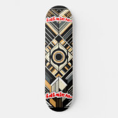 Animatische art deco persoonlijk skateboard (Voorkant)