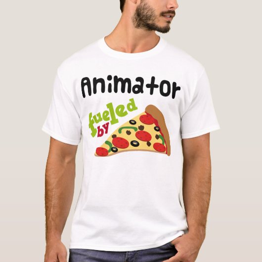 Animator (Funny) Pizza T Shirt (Voorkant)