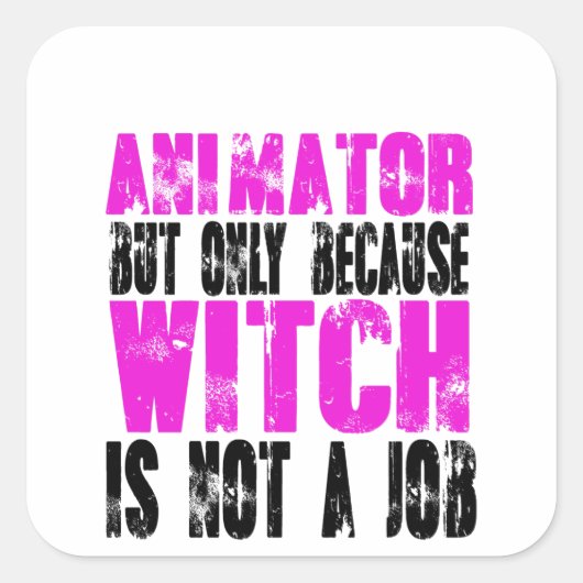 Animator Heks Vierkante Sticker (Voorkant)