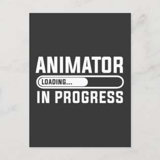 Animator in opleiding briefkaart