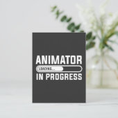 Animator in opleiding briefkaart (Staand voorkant)