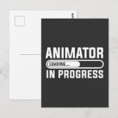 Animator in opleiding briefkaart (Voorkant / Achterkant)