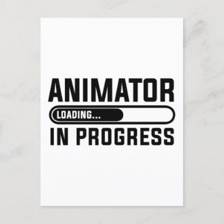 Animator in opleiding briefkaart