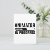 Animator in opleiding briefkaart (Staand voorkant)