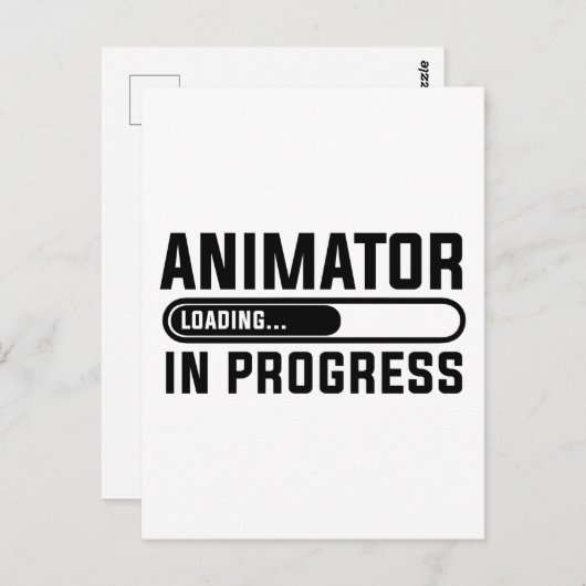 Animator in opleiding briefkaart (Voorkant / Achterkant)