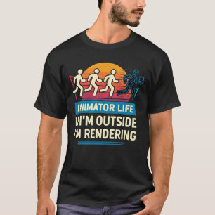 Animator Leven Als ik Buiten ben Render ik T-shirt