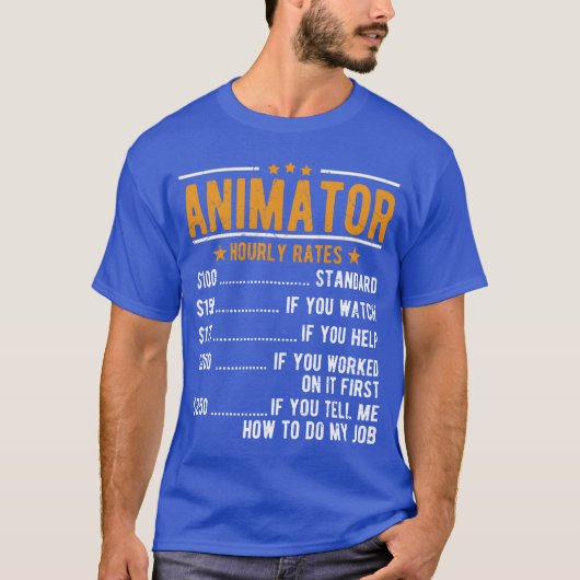 Animator Uurtarieven meisje T-shirt (Voorkant)