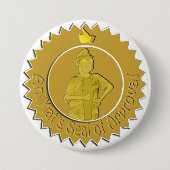 AniMat's verzegeling van goedkeuringsplaat (groot) Ronde Button 7,6 Cm (Voorkant)