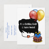 Anime 3 jaar oud verjaardag uitnodiging briefkaart (Voorkant / Achterkant)