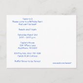 Anime 3 jaar oud verjaardag uitnodiging briefkaart (Achterkant)