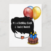 Anime 3 jaar oud verjaardag uitnodiging briefkaart (Voorkant)