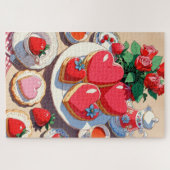 Anime Aardbeien Dessert  Legpuzzel (Horizontaal)