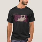 Anime Aesthetic Girl Purple Mood Art T-shirt (Voorkant)