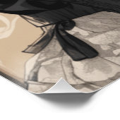 Anime AI Wonderland: Little Black Dress Perfect Poster (Hoek)