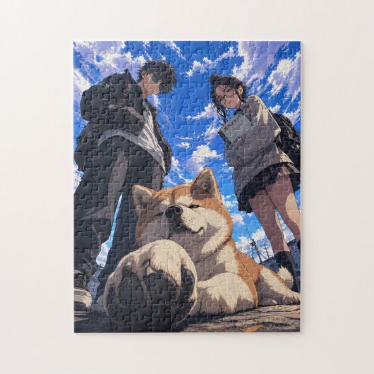 Anime Akita Legpuzzel (Verticaal)