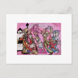 Anime Alice in Wonderland Briefkaart
