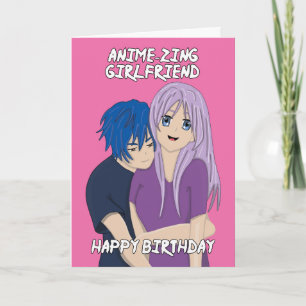 Anime Amazing Vriendin Birthday Card Kaart