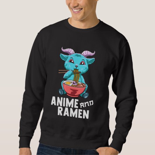 Anime and Ramen Aesthetic Ramen Baphomet Trui (Voorkant)
