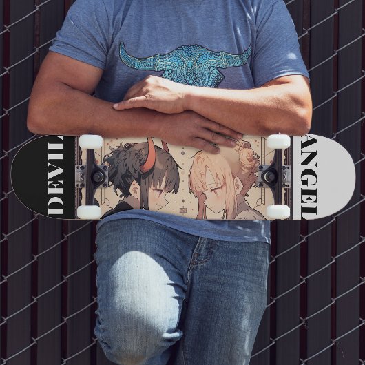 Anime Angel Devil Deck, Room Wall Art Persoonlijk Skateboard