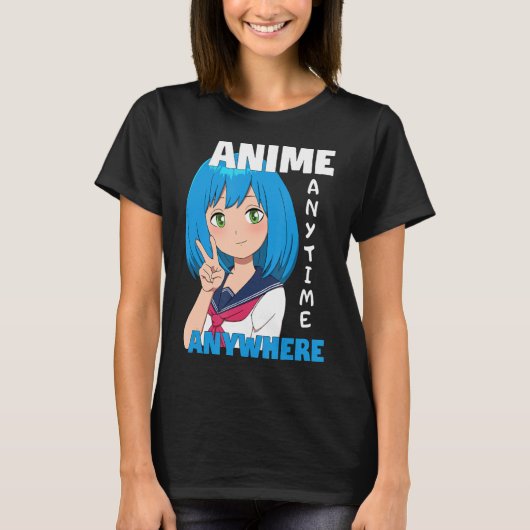 Anime Anywhere Anime Girl T-shirt (Voorkant)