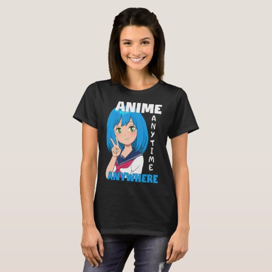 Anime Anywhere Anime Girl T-shirt (Voorkant volledig)