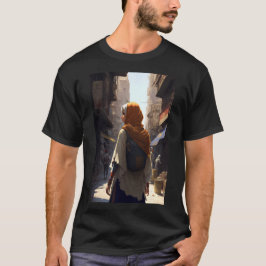 Anime Arab Women Walking through Middle Eastern Ci T-shirt