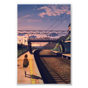 Anime art briefkaart foto afdruk